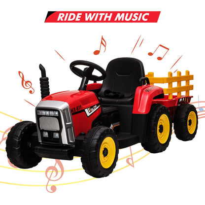 Electric Tractor Remote Control with Headlights for Kids Ages 3-6