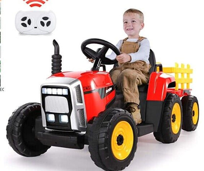 Electric Tractor Remote Control with Headlights for Kids Ages 3-6