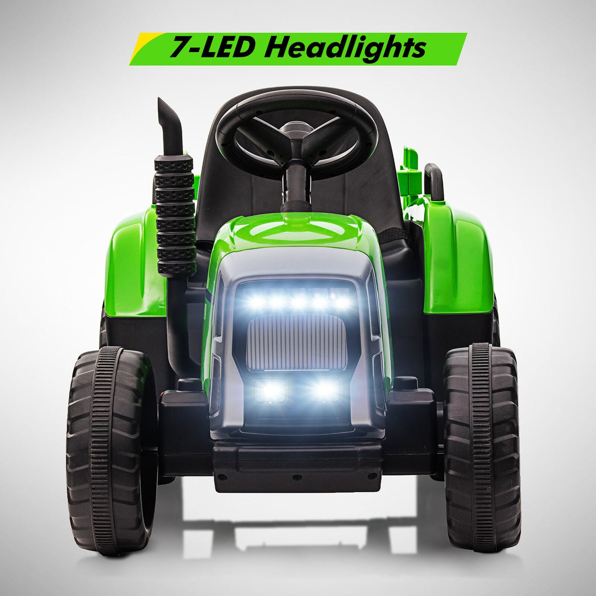Electric Tractor Remote Control with Headlights for Kids Ages 3-6