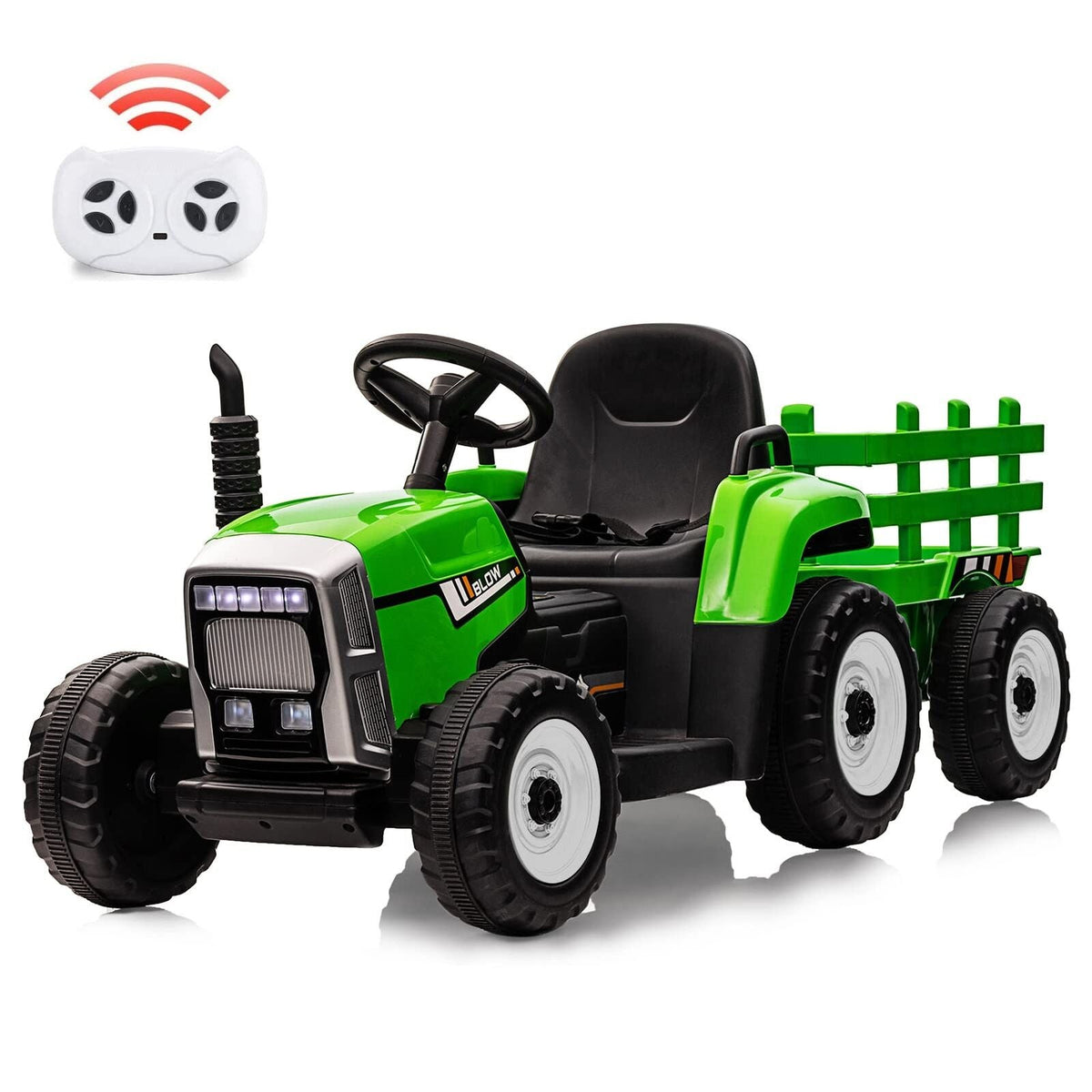 Electric Tractor Remote Control with Headlights for Kids Ages 3-6
