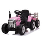 Electric Tractor with Trailer and Bucket - Battery Powered Ride On Toy for Kids