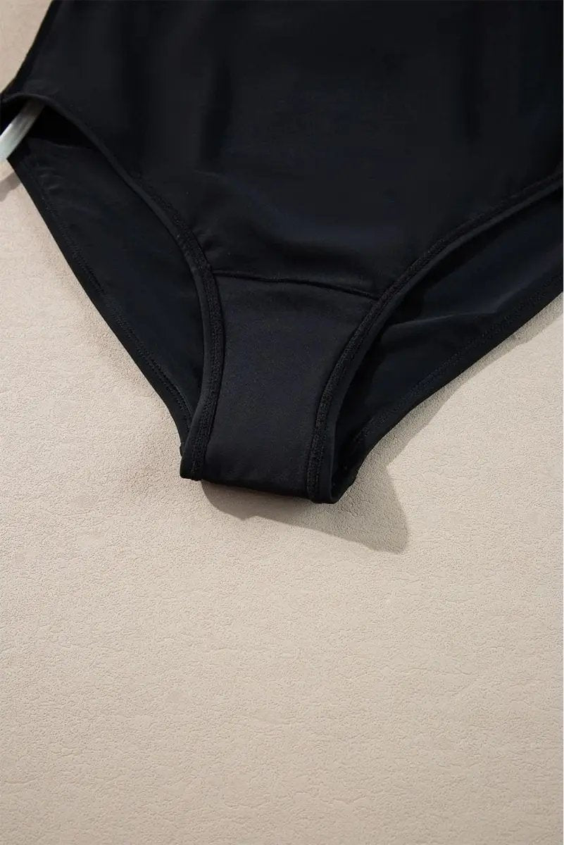 Accessories Love Salve Black Ruffle Swimsuit Vacation Women's One-Piece: Elegant & Flattering