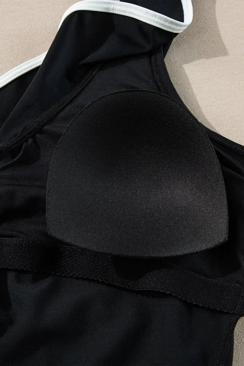 Accessories Love Salve Black Ruffle Swimsuit Vacation Women's One-Piece: Elegant & Flattering