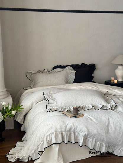 Élise French Vintage Ruffled Double Gauze Bedding Set