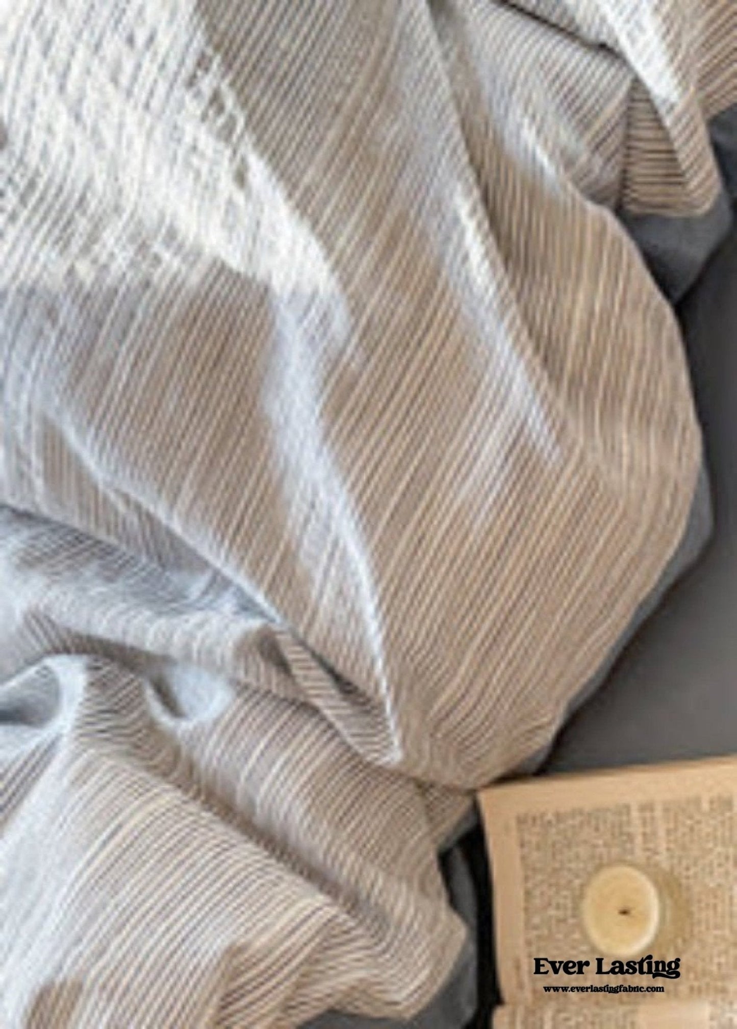 Emma Duo Striped Jacquard Bedding Set / Brown