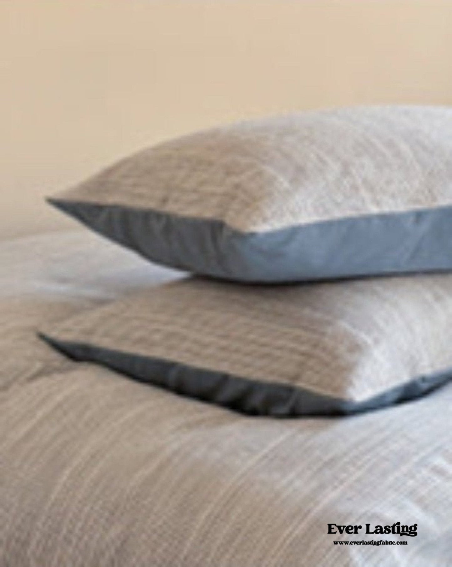 Emma Duo Striped Jacquard Bedding Set / Cream
