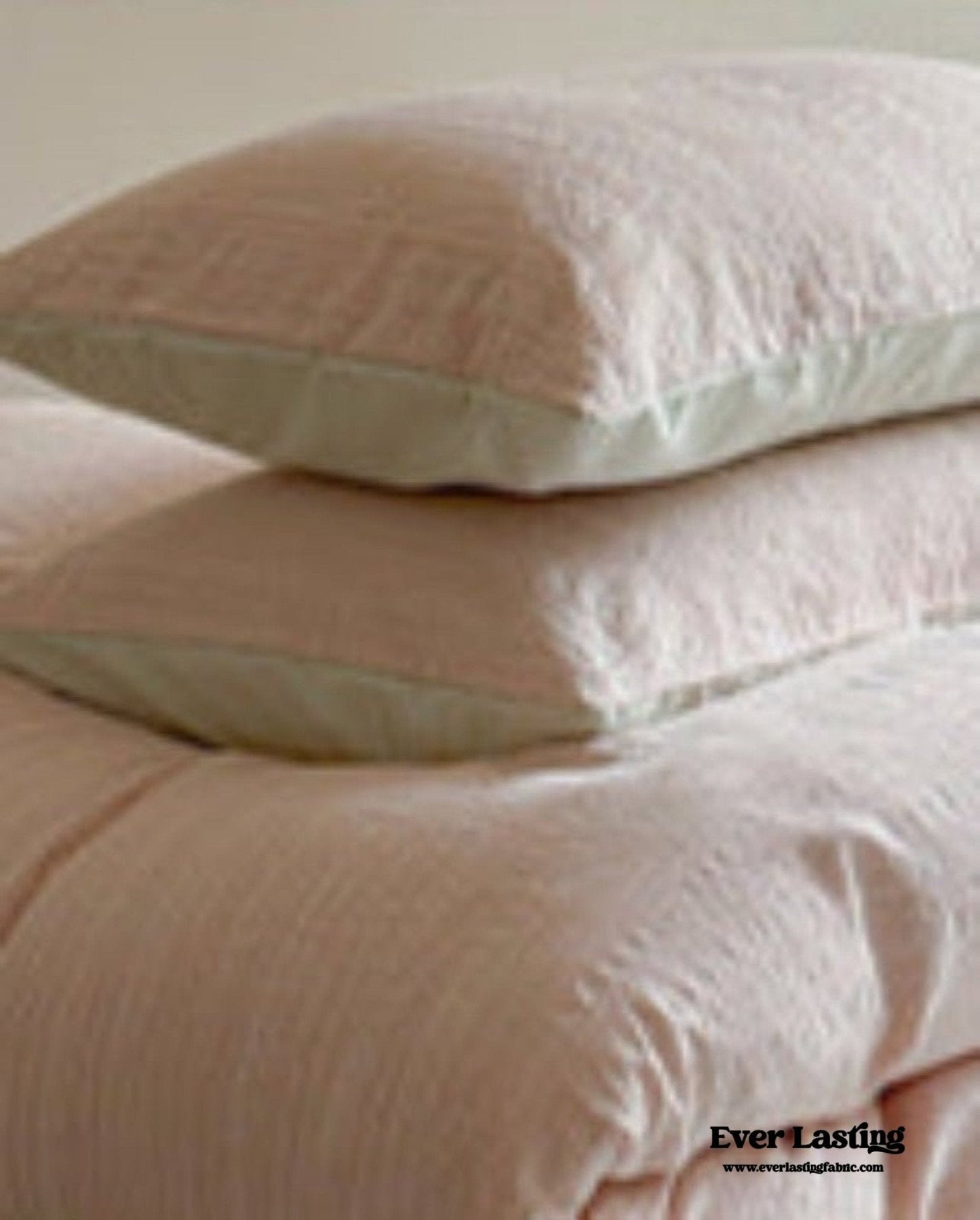 Emma Duo Striped Jacquard Bedding Set / Cream