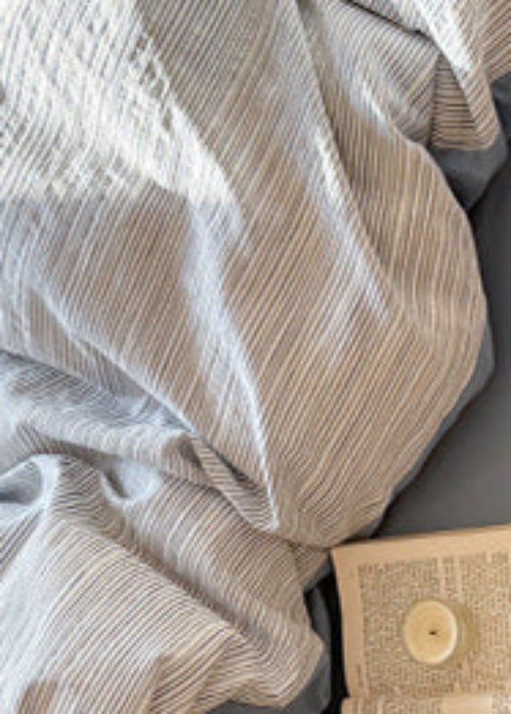 Emma Duo Striped Jacquard Bedding Set / Purple