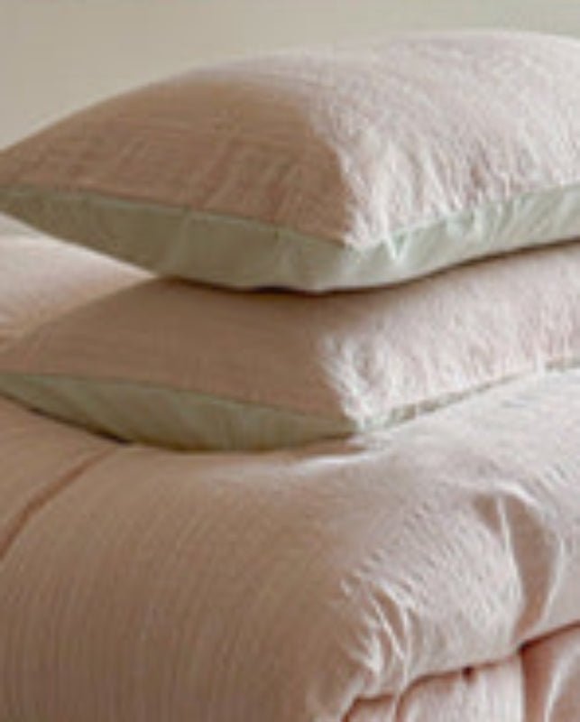 Emma Duo Striped Jacquard Bedding Set / Gray