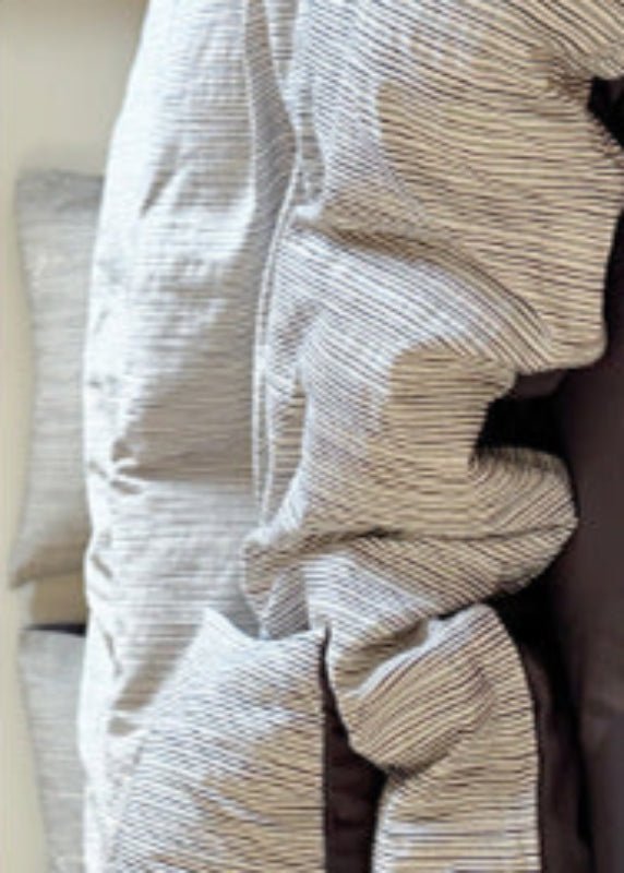 Emma Duo Striped Jacquard Bedding Set / Blue