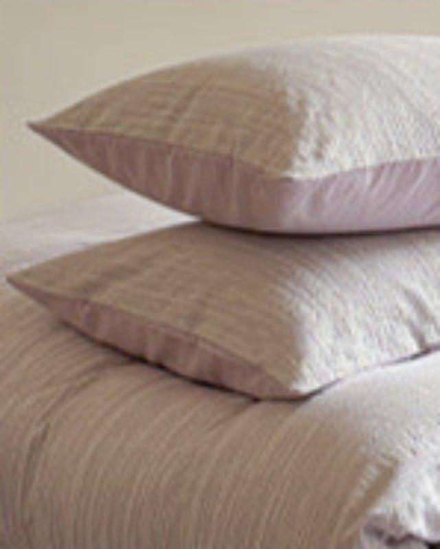 Emma Duo Striped Jacquard Bedding Set / Gray