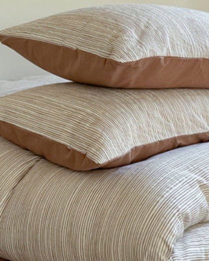 Emma Duo Striped Jacquard Bedding Set / Green