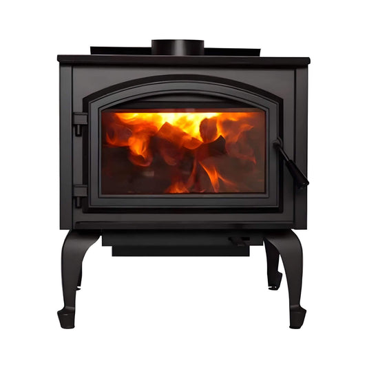 Empire Stove Gateway 2300 26-Inch Freestanding Metallic Black Wood Burning Fireplace [WB23FS] (SAK40618)