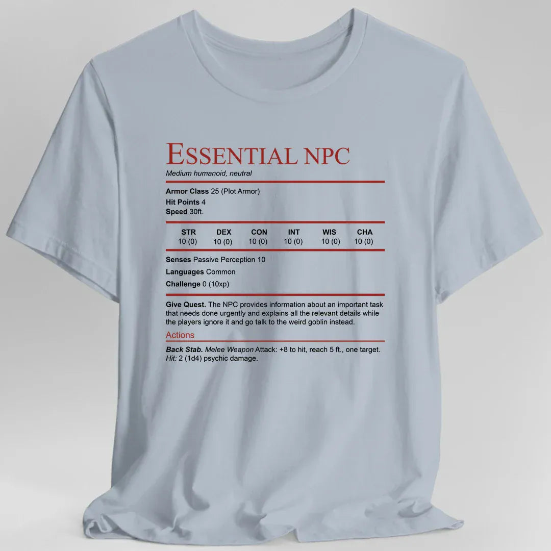 Essential NPC Funny D&D T-Shirt