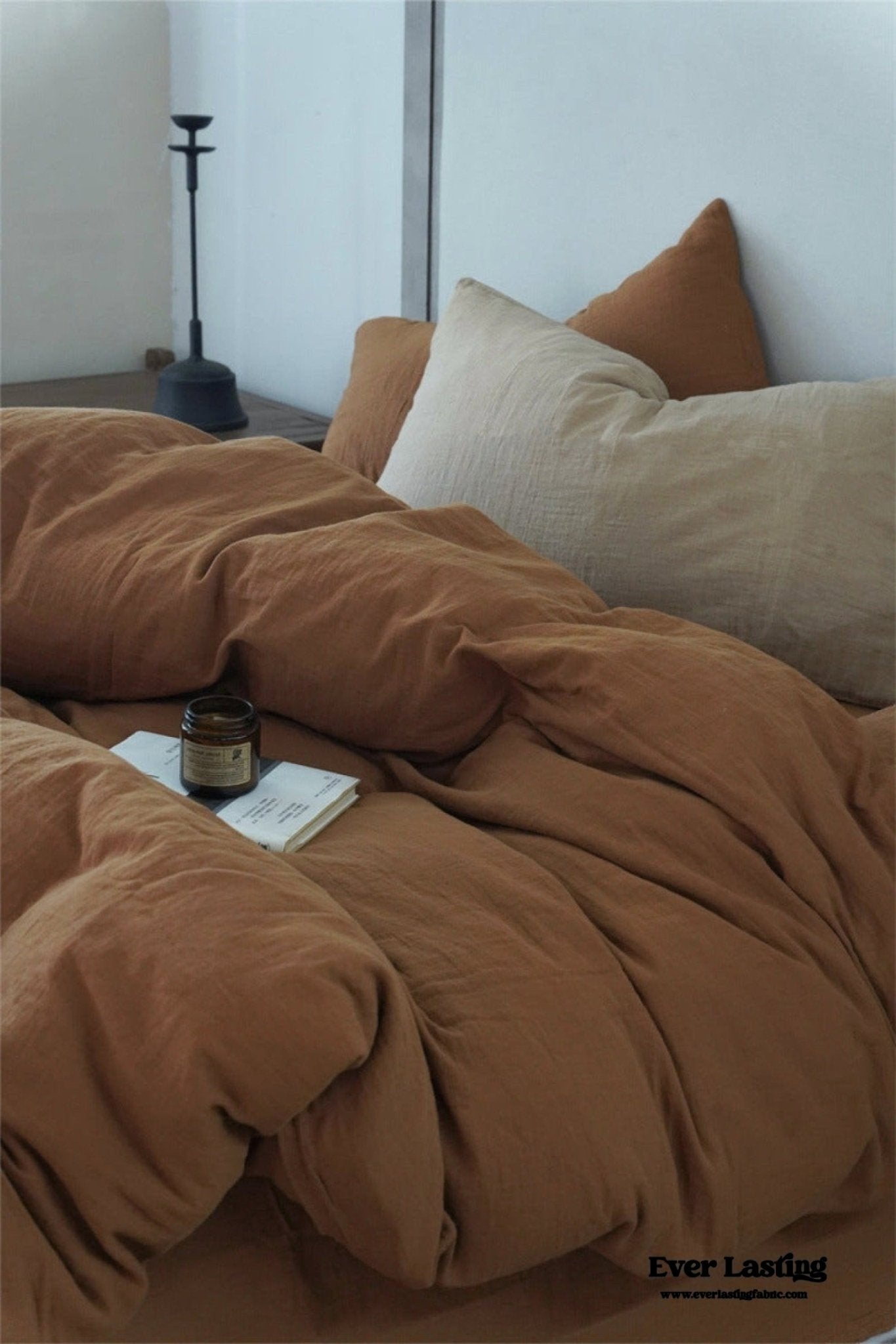 Evelyn Retro Double Gauze Bedding Set / Beige Brown