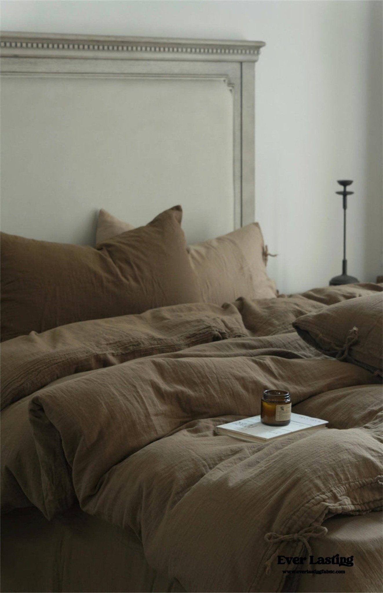 Evelyn Retro Double Gauze Bedding Set / Beige Brown