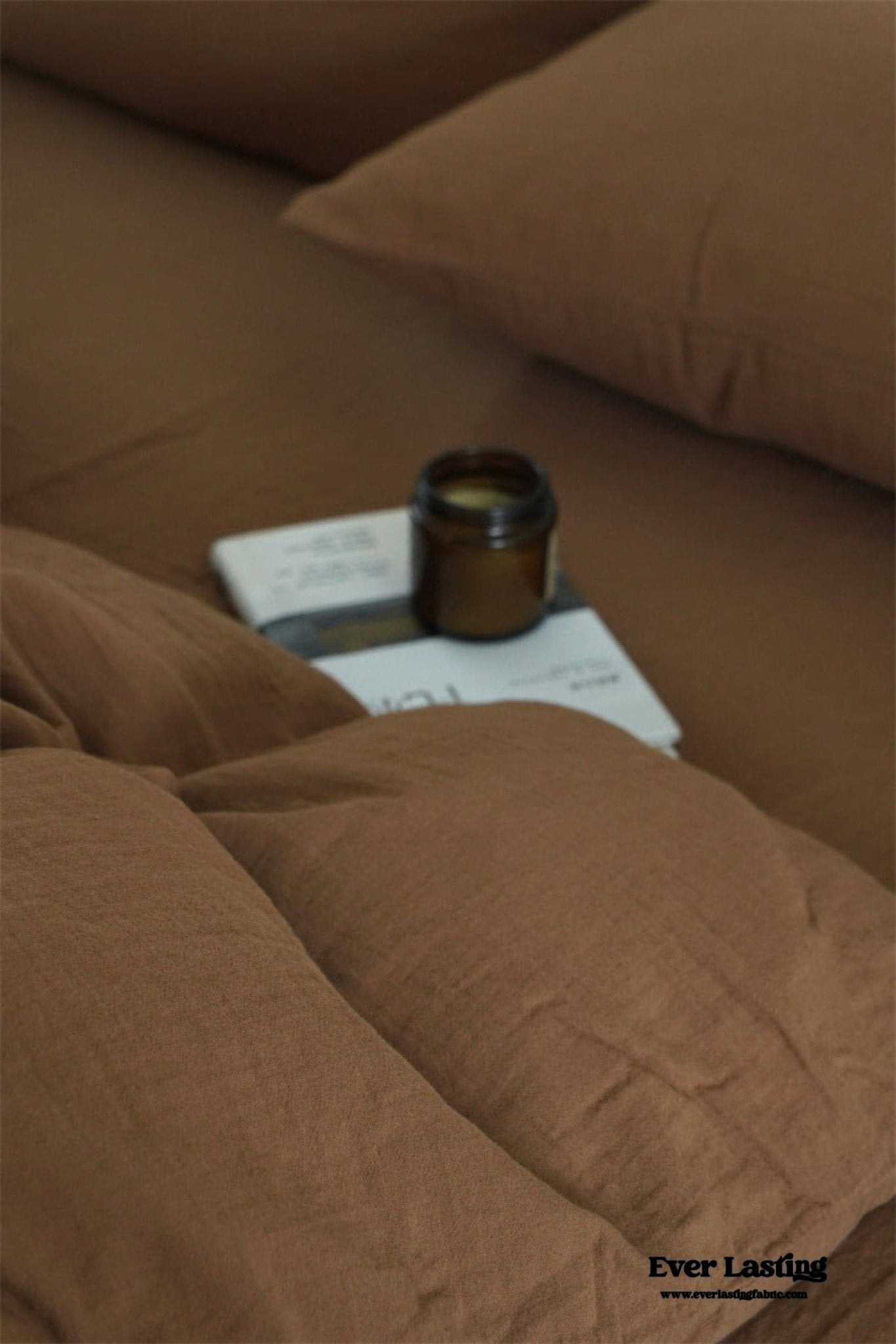 Evelyn Retro Double Gauze Bedding Set / Beige Brown