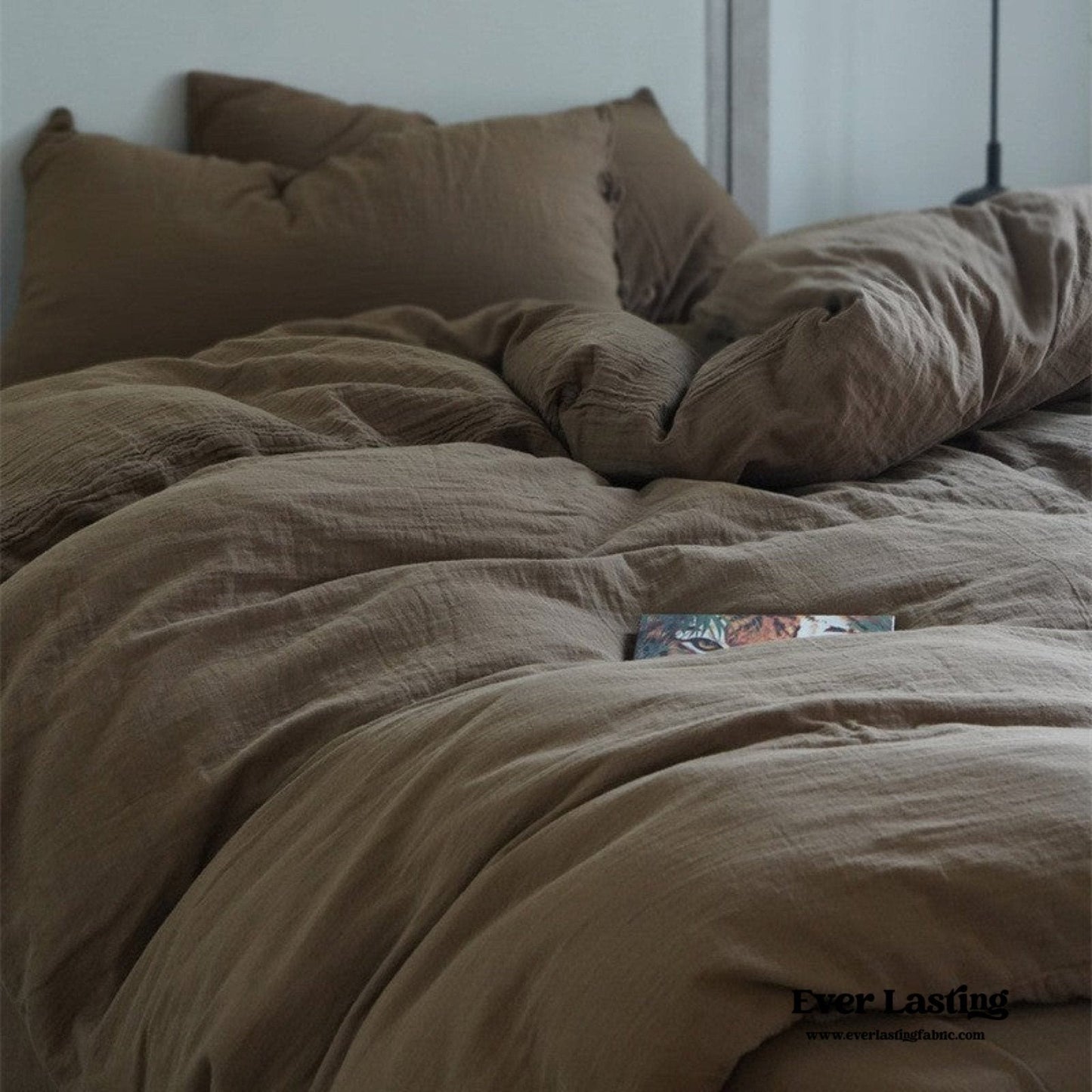 Evelyn Retro Double Gauze Bedding Set / Beige Brown