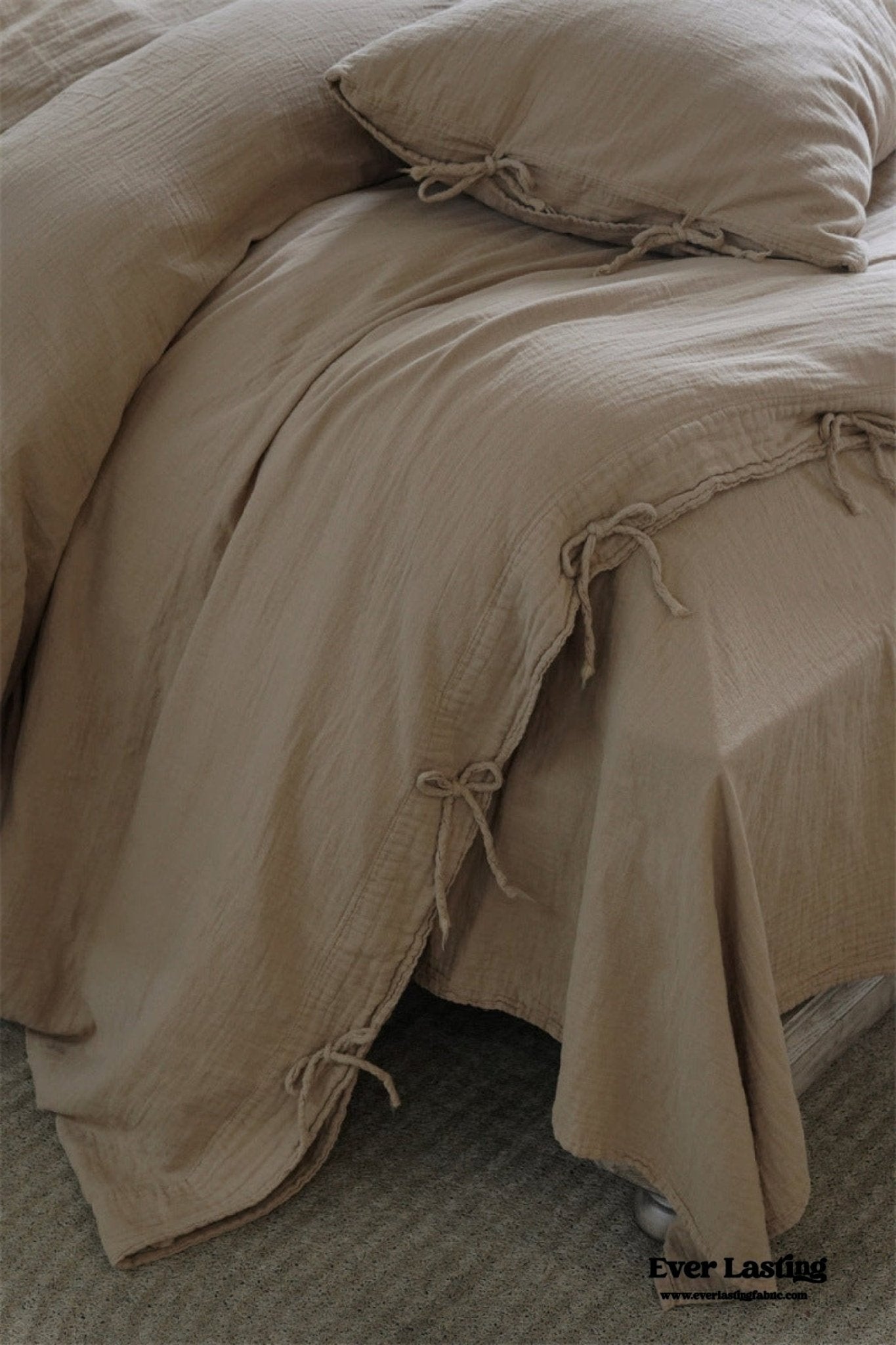 Evelyn Retro Double Gauze Bedding Set / Chestnut Brown