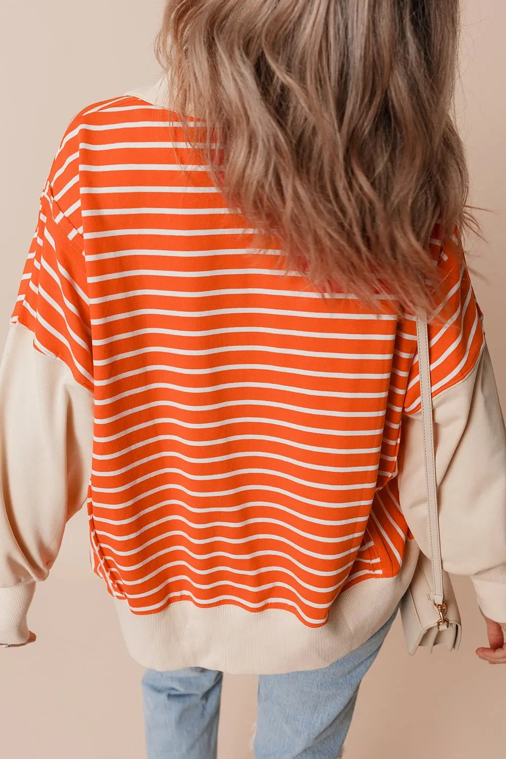 Women's Pullover Sweatshirt Women's Pullover - Color Block Striped - Casual Daily Sweatshirt