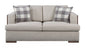 Niamey - Loveseat With 2 Toss Pillows - Walnut
