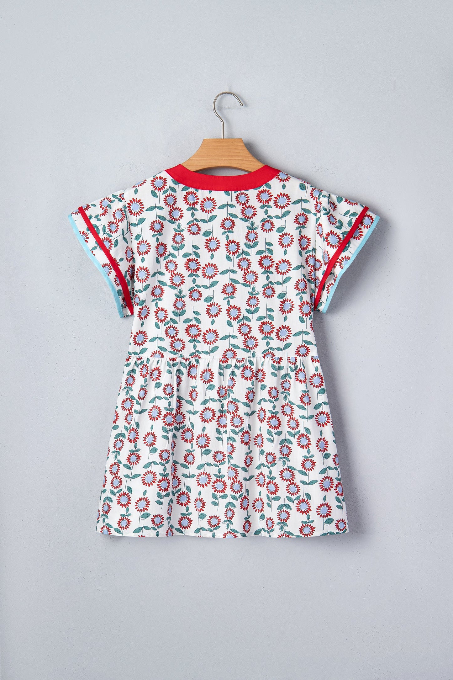 Avery Trim Flutter Sleeve Blouse