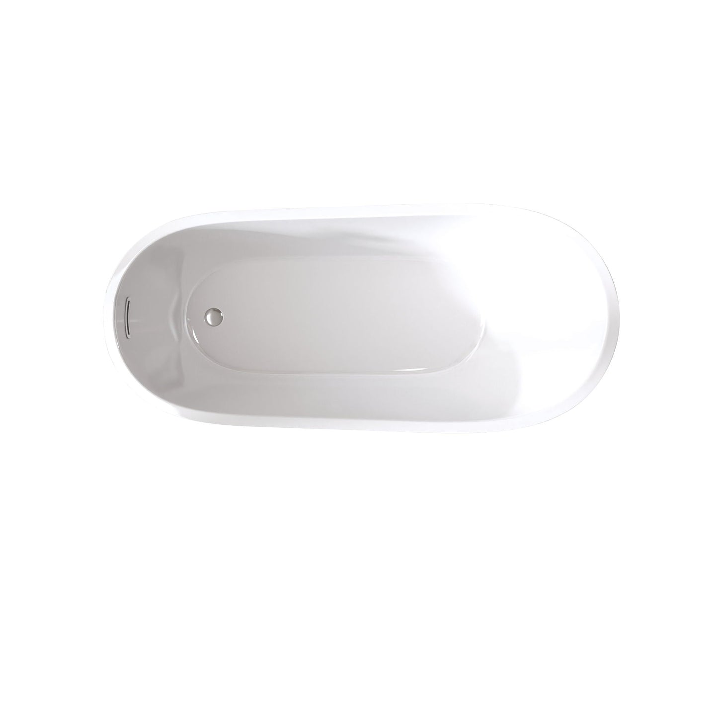 Special-Shaped Freestanding Slipper Bathtub, Overflow & Pop Up Drain