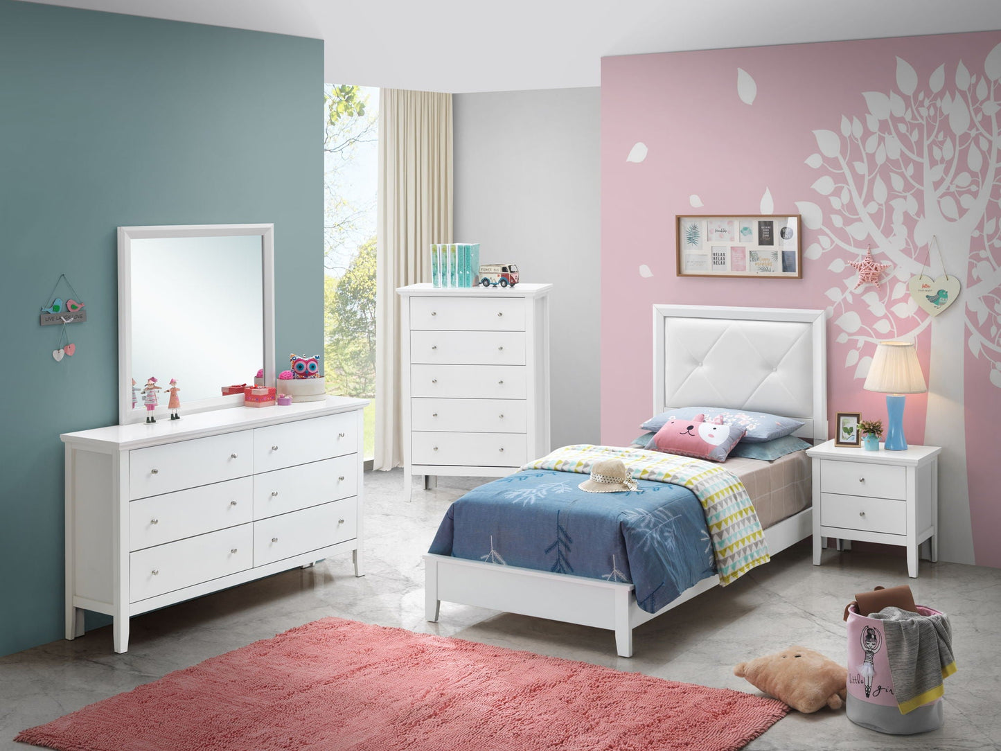 Padded Headboard Bed