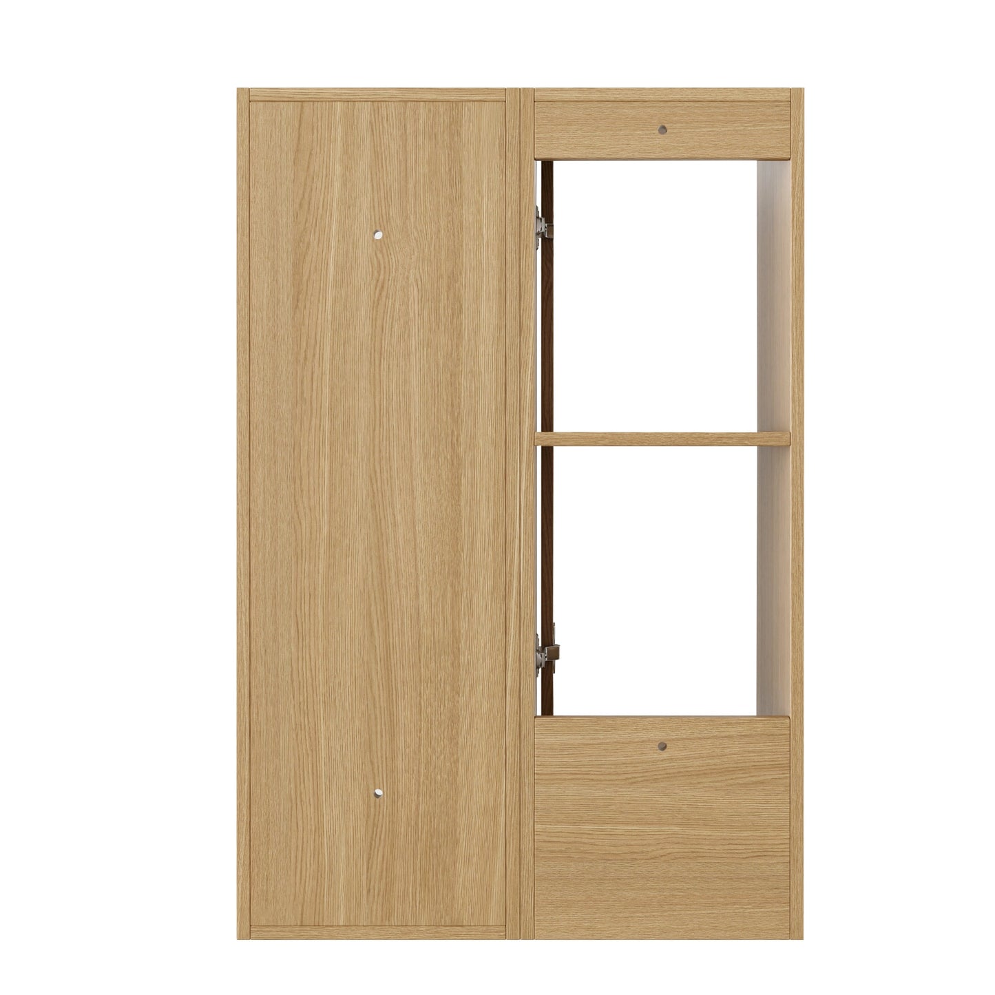 24 Inch Wall-Mounted Side Cabinet and Storage Shelves Combination