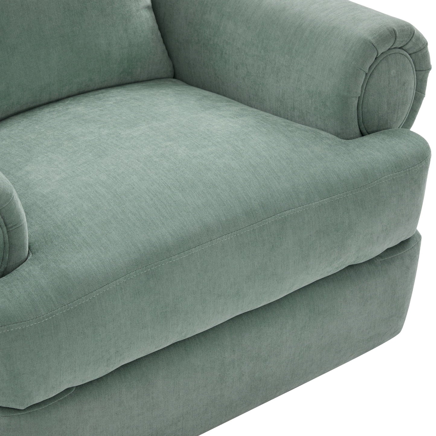 Manual Swivel Recliner Rocker Chair With Adjustable Backrest