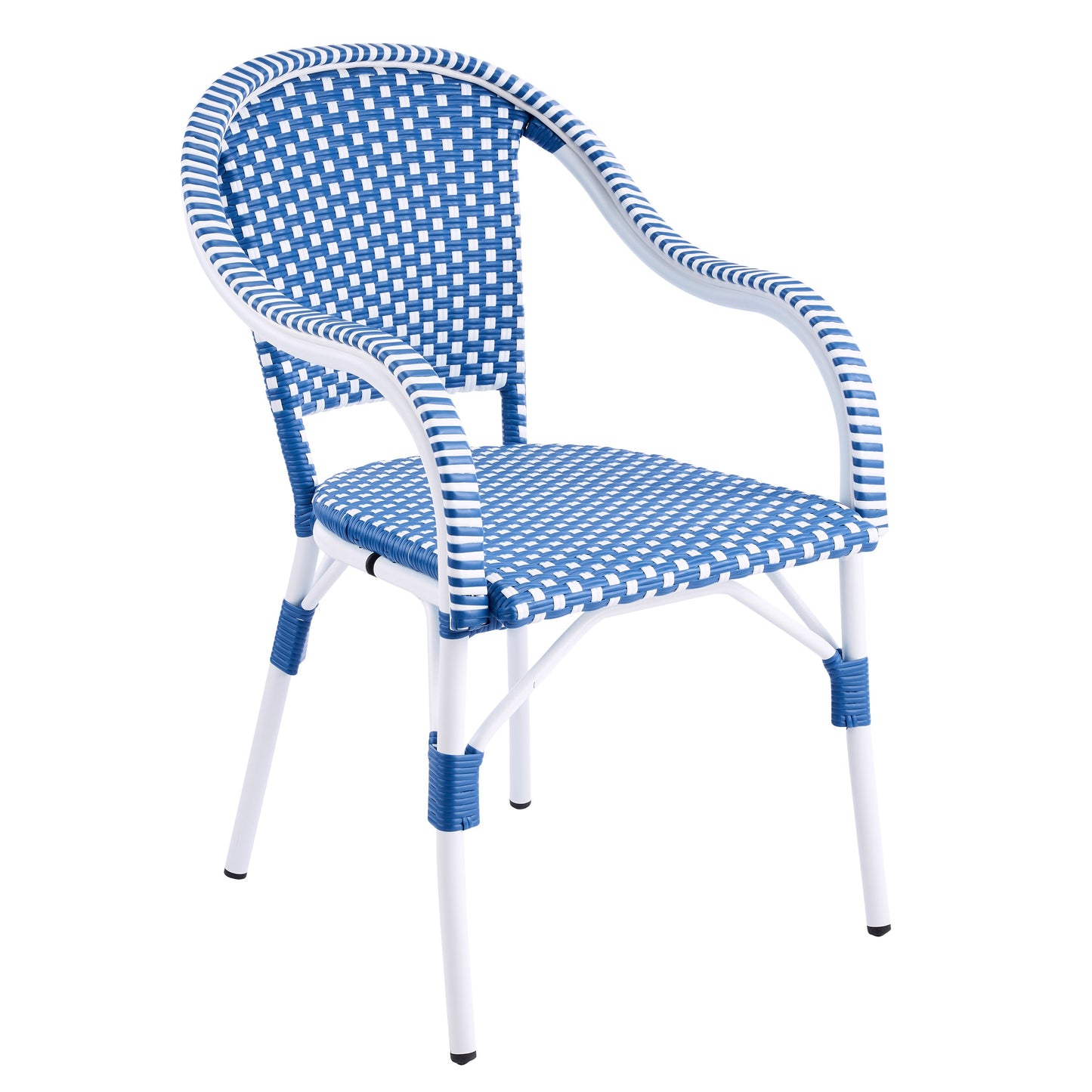 Outdoor Bistro Chairs with Aluminum Frame, Set of 2