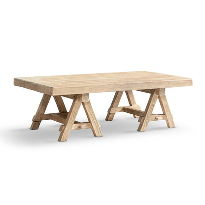 Hawthorne 48' Solid Reclaimed Elm Rectangular Trestle Coffee Table