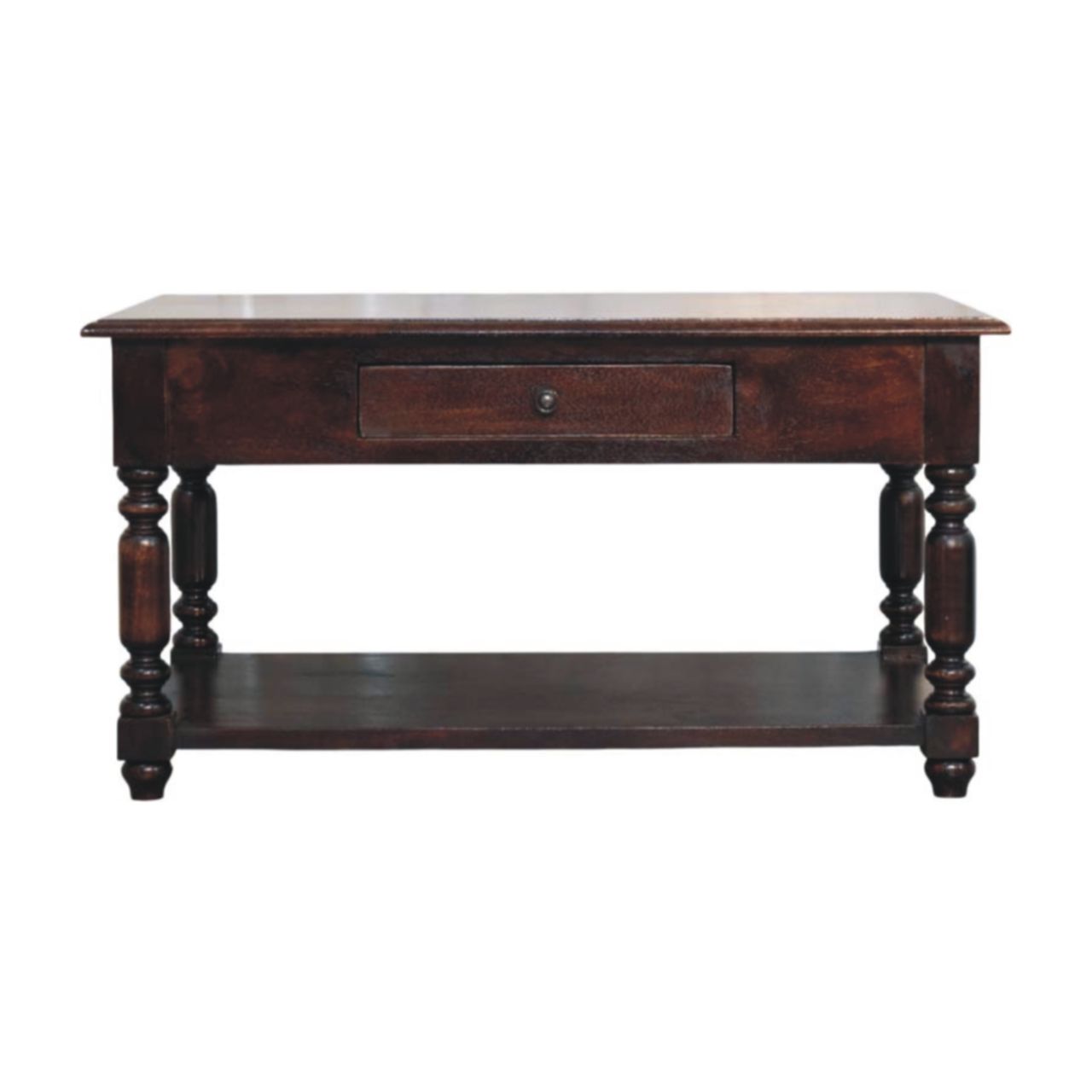Turned Legs Drawer Table