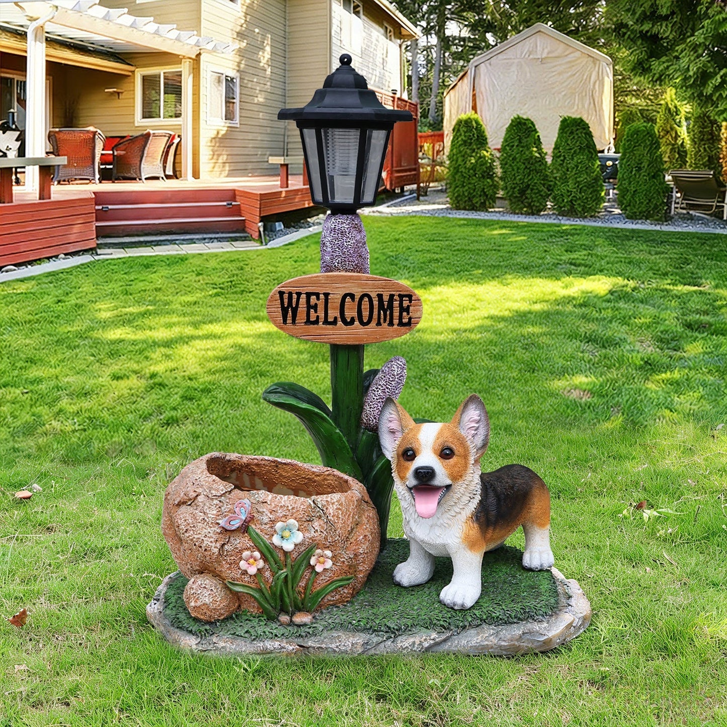 Corgi Dog Planter Garden Decor