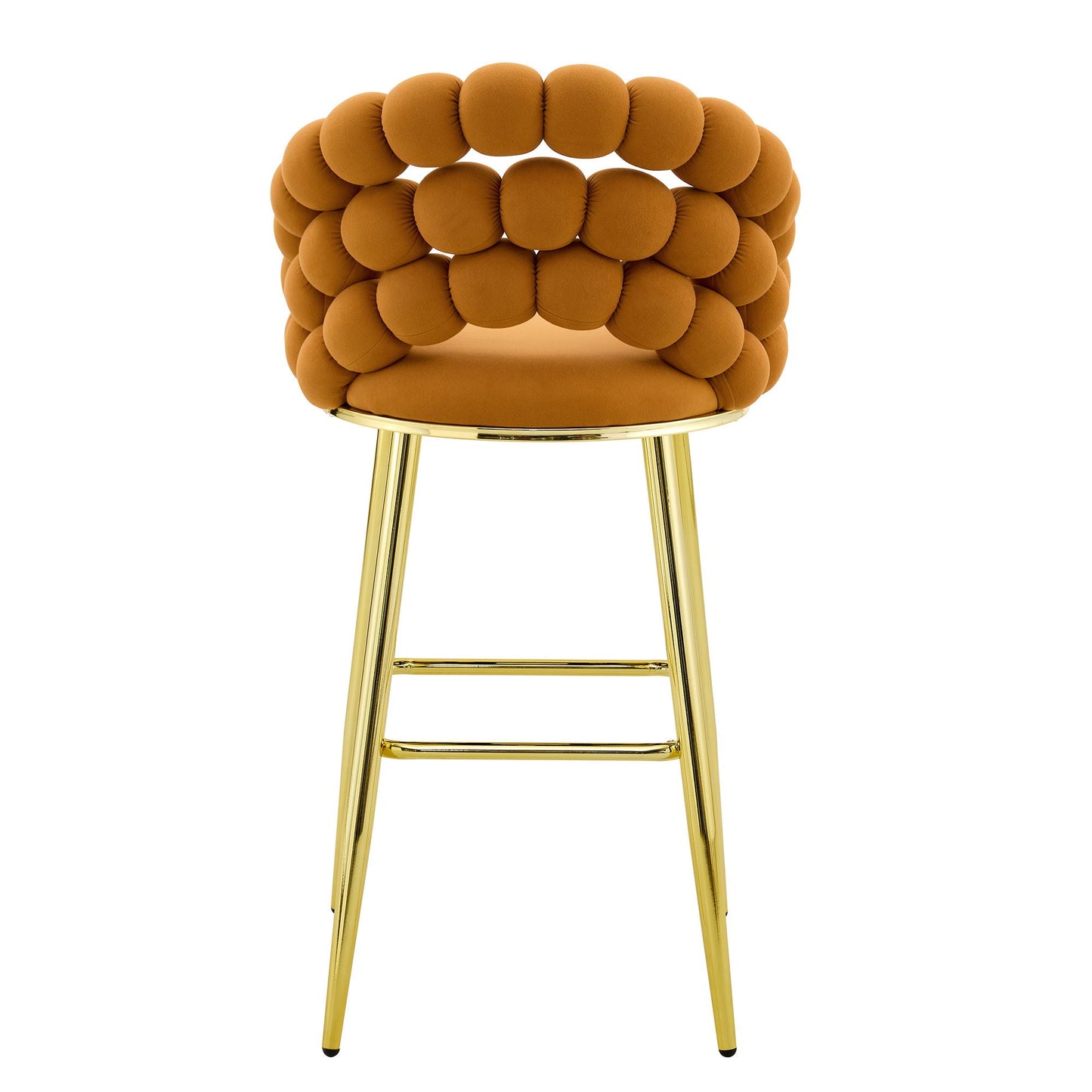 Bubble, Ball Chain Tufted Bar Chairs For Kitchen Island & Home Bar (Set of 2)
