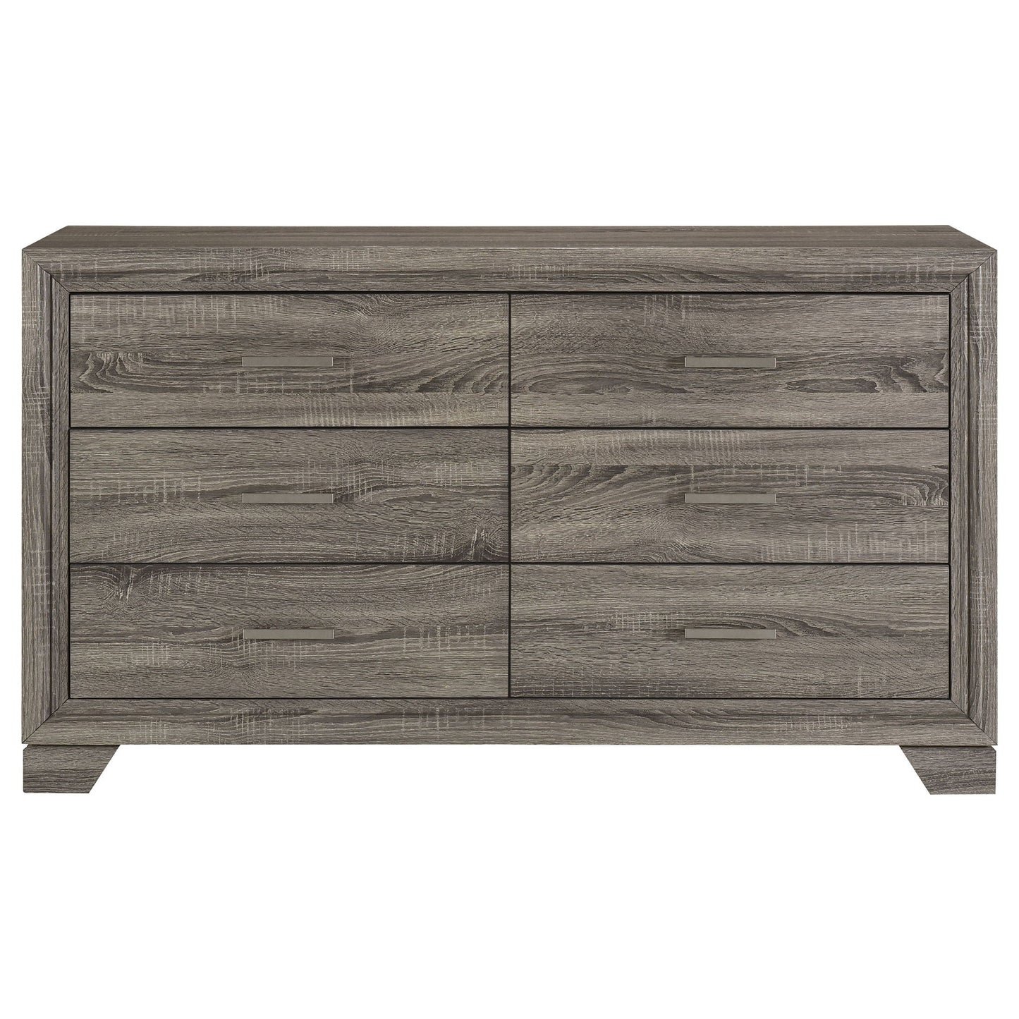 Funston - 6 Drawer Dresser Cabinet - Brown Oak