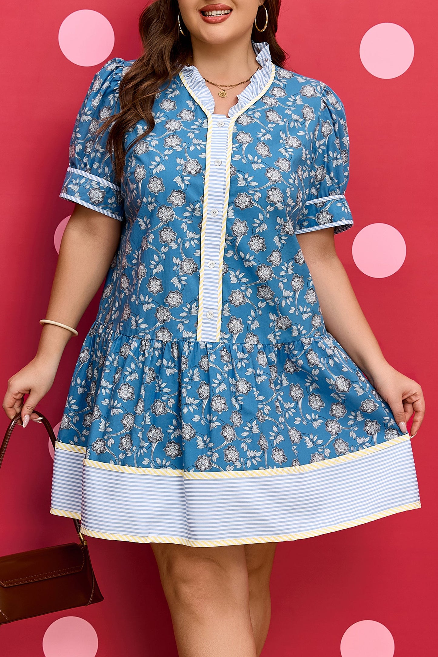 Meilani Front Ruffle Hem PLUS Dress