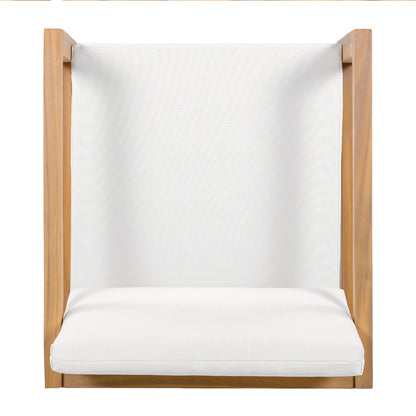 Outdoor Dining Chairs (Set of 2) with Acacia Wood Frame