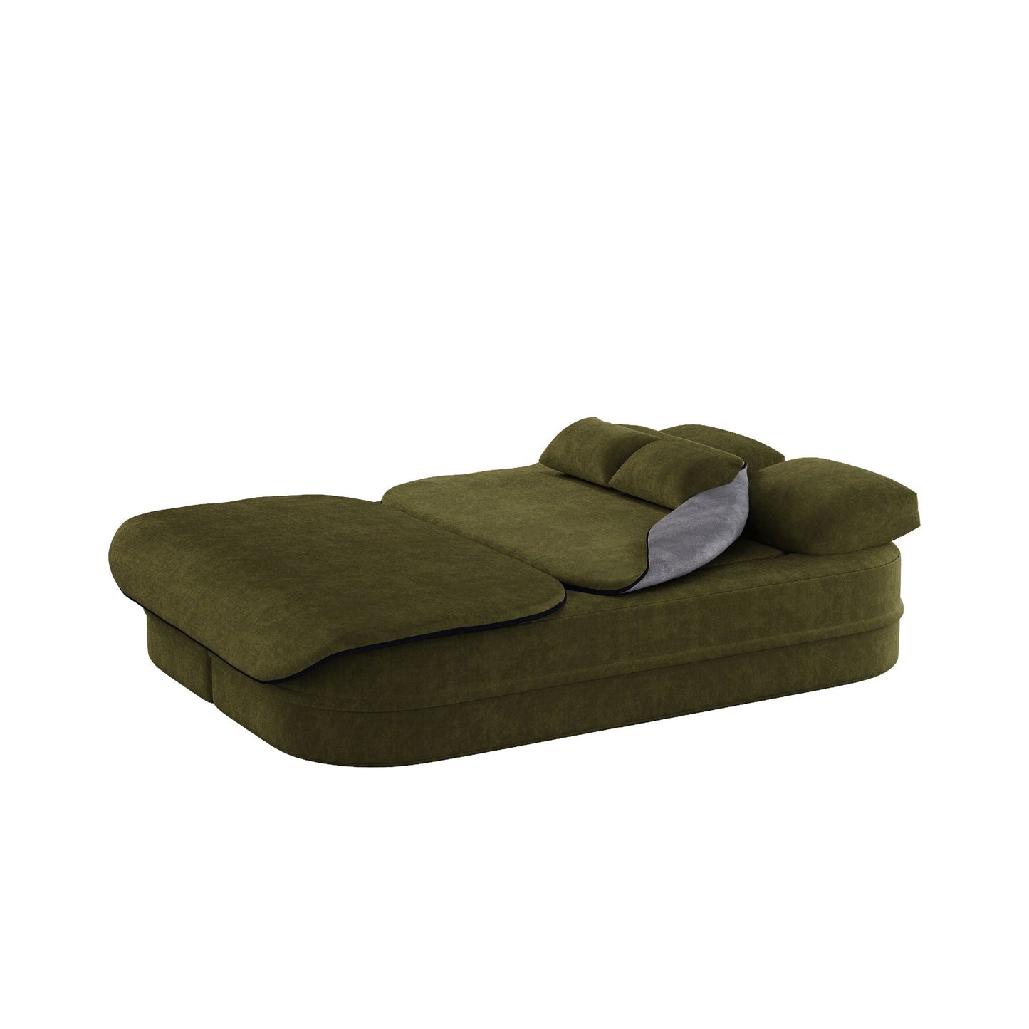 2 In 1 Foldable Sofa Bed With Multi Functional Blanket, Floor Lounge Sofa