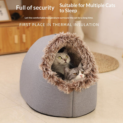 Cat Bed, Thickened And Warm For Winter, Enclosed Pet Bed, Portable For Small Dogs, Amazon Cross-Border Pet Supplies