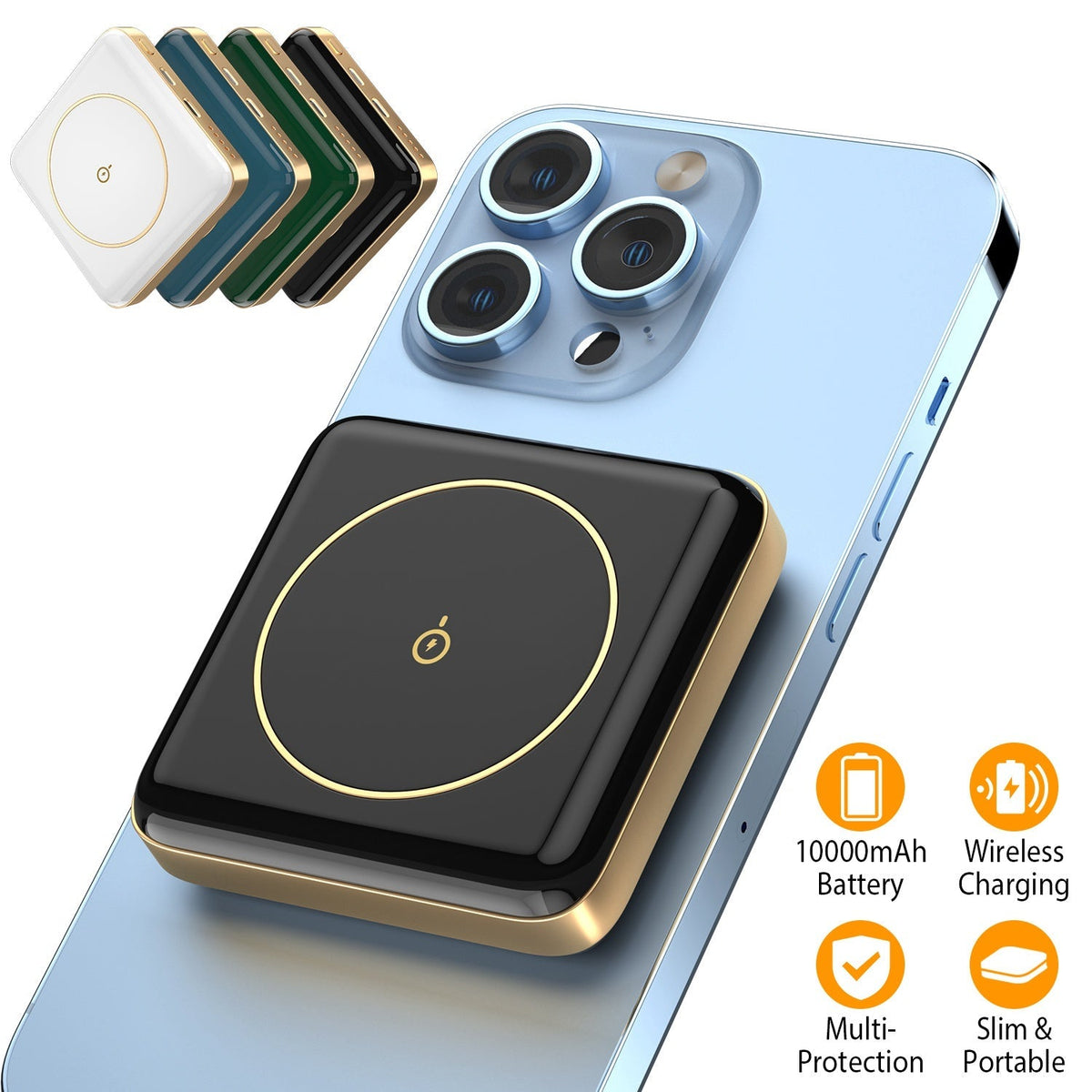 Magnetic Wireless Power Bank 10000mAh Magnetic Portable Charger MagSafe Wireless Power Bank Fit for IOS Phones 14/13/12/11 Series