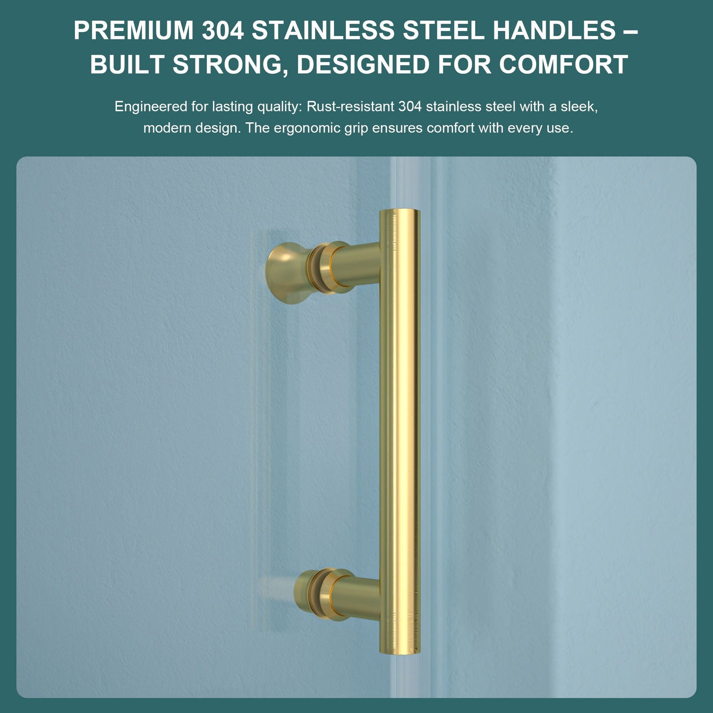 Single Sliding Bypass Shower Door Enclosure With Tempered Glass