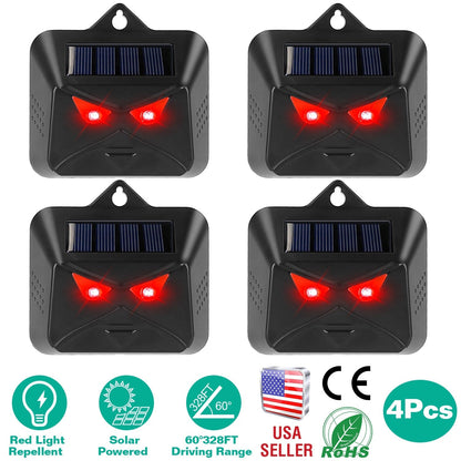 4Pcs Solar Predator Control Light Coyote Deterrent Deer Bird Repeller Lamp Animal Repellent for Garden Farm