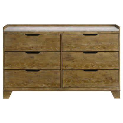 Henderson 6-drawer Bedroom Dresser Cabinet Medium Oak