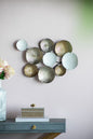 Contemporary Metal Wall Decor Accent - Golden / White