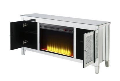 Noralie TV Stand with LED Electric Fireplace