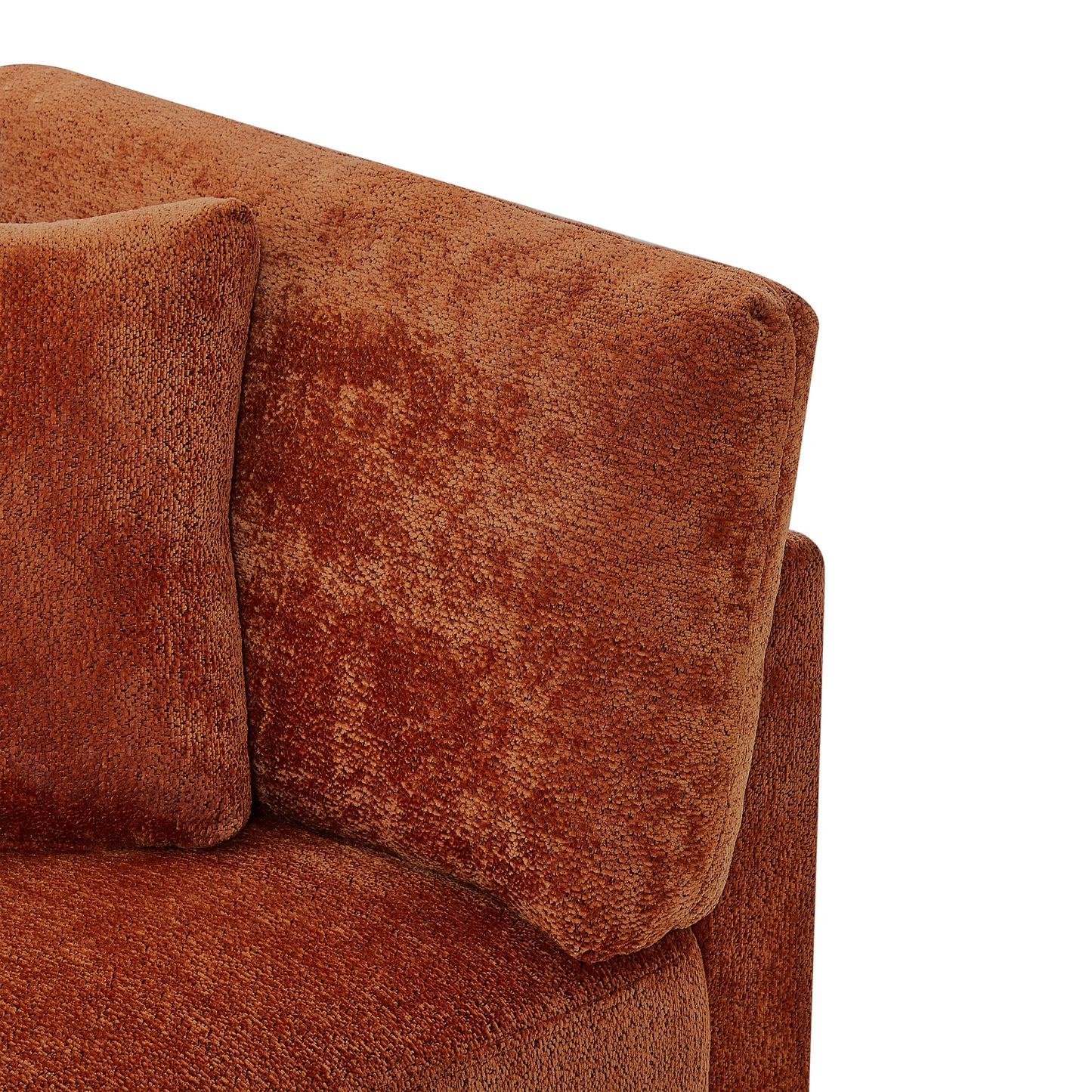 83.50" Modern Flared Arms Sofa (Caramel)