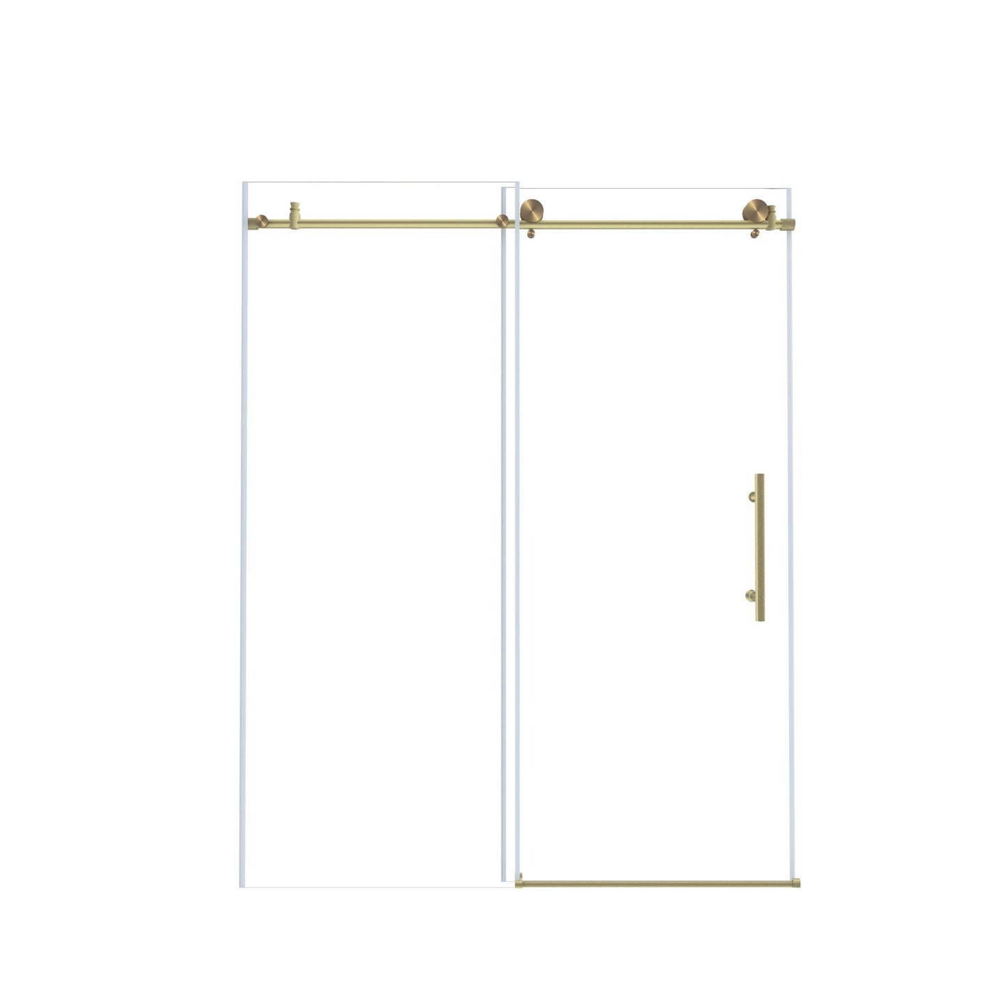Frameless Shower Door, Smooth Sliding Tracks