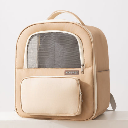 Breathable Pet Carrier Backpack, Warm & Comfortable Cat Dog Travel Backpack With Mesh Window