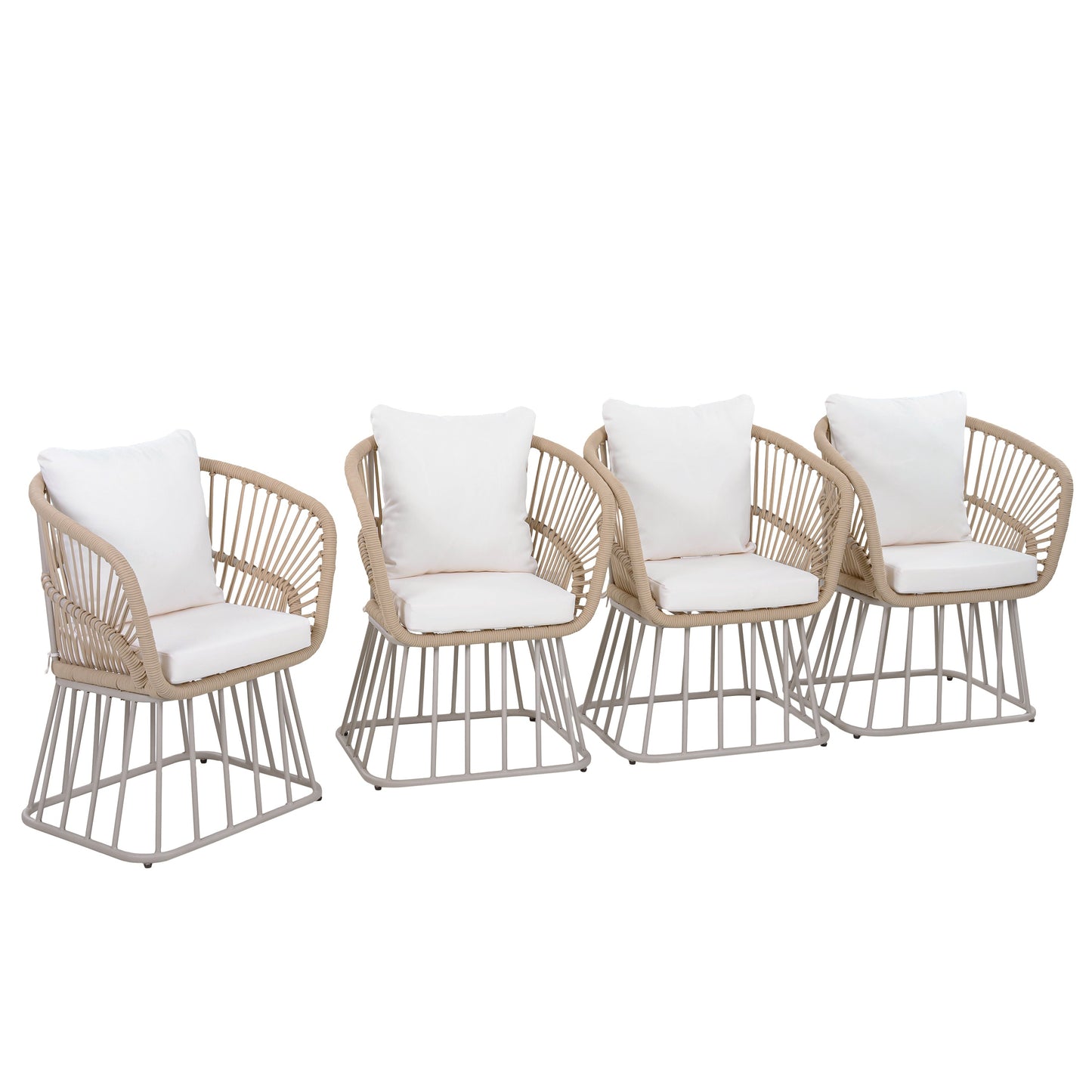 Outdoor Dining Chair MP1 - Teak Finish Wicker & Steel Frame